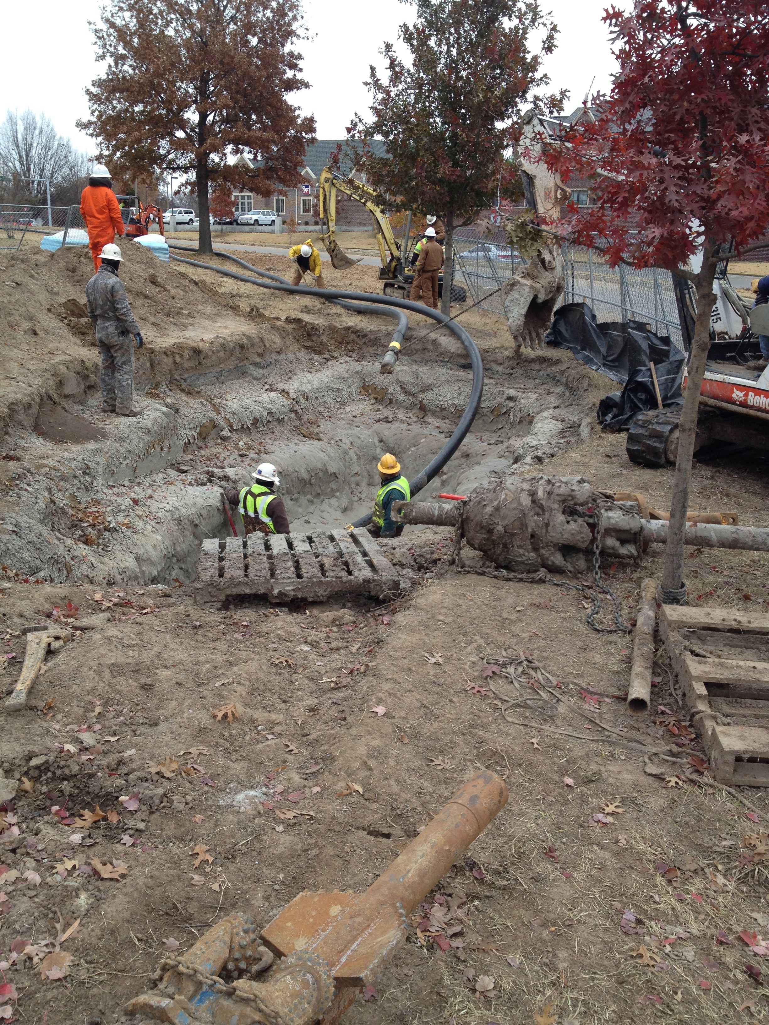 Boring Contractors Project Gallery | River Crossing Bore Exit Pit Boring Contractors Project Gallery | River Crossing Bore Exit Pit